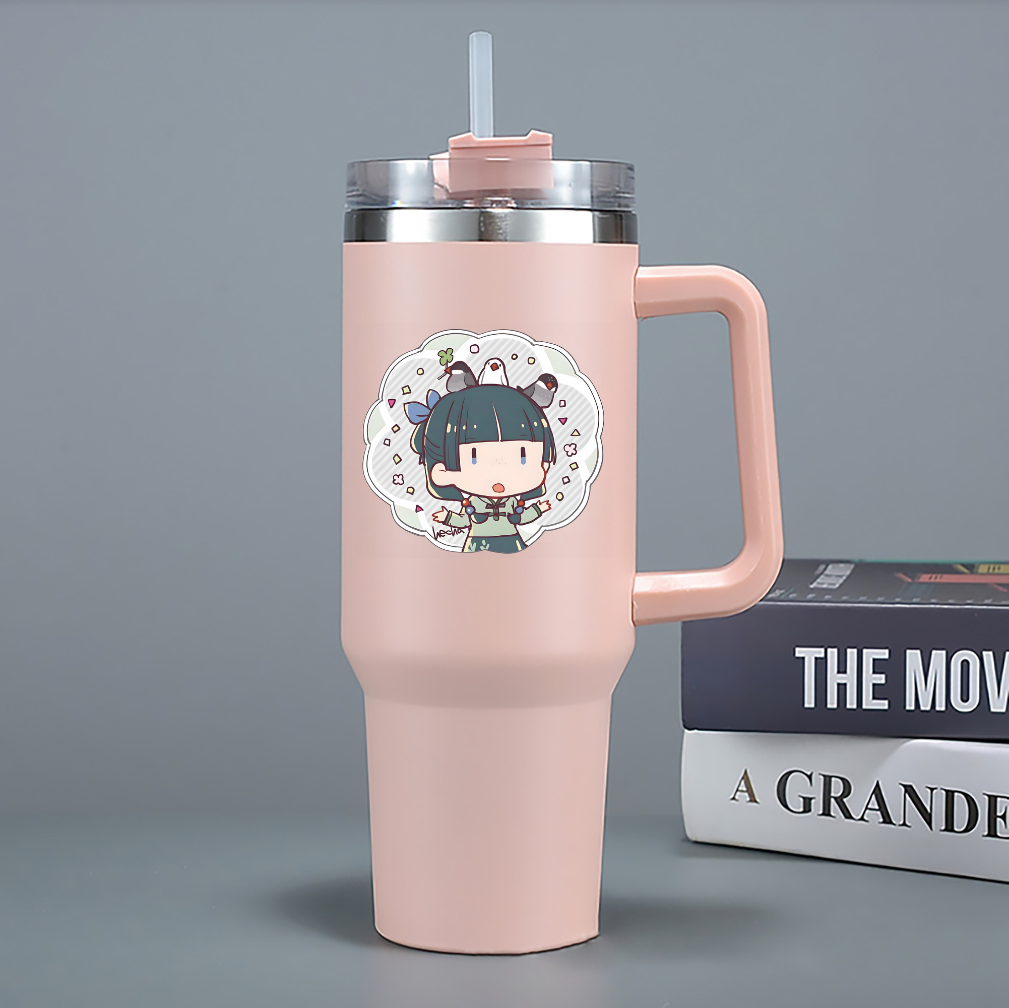 （画像用） 薬屋のひとりごと The Apothecary Diaries 1200mL車用タンブラー - クリスタルステッカー（プラスチックストロー付き）